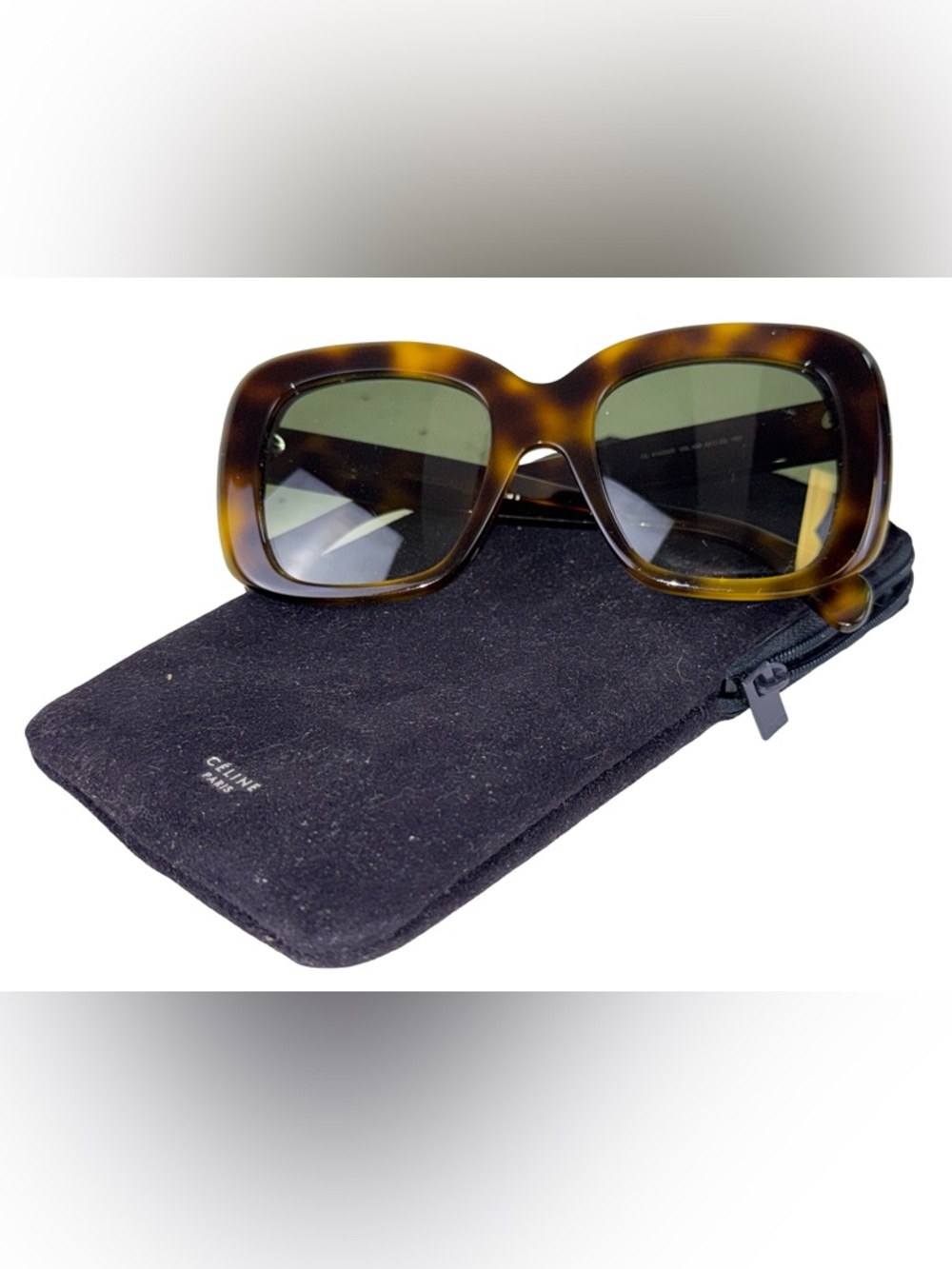CELINE STELLA OVERSIZED TORTOISESHELL SUNGLASSES - Picture 10 of 10